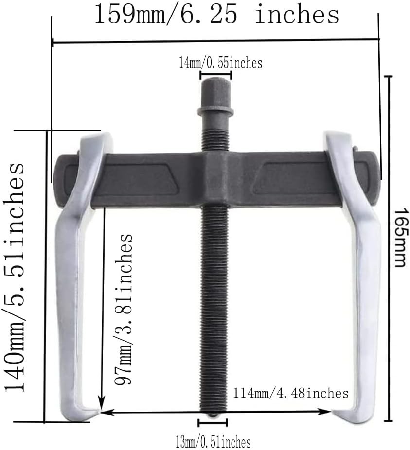 Adjustable Two Claw Bearing Puller – Chrome Vanadium, Sizes 4 to 14 Inches