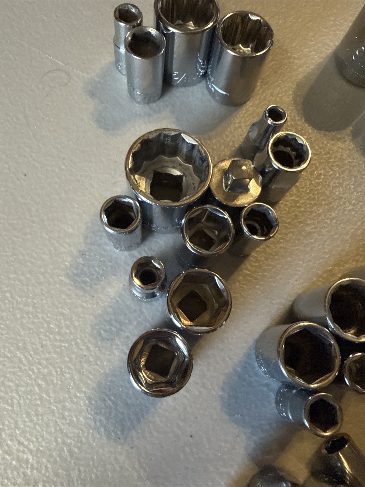 Vtg Craftsman Socket Lot Of 48 1/4” 3-8” 1-2” 6/12pt H-G-V-EE-S-AF SAE Metric