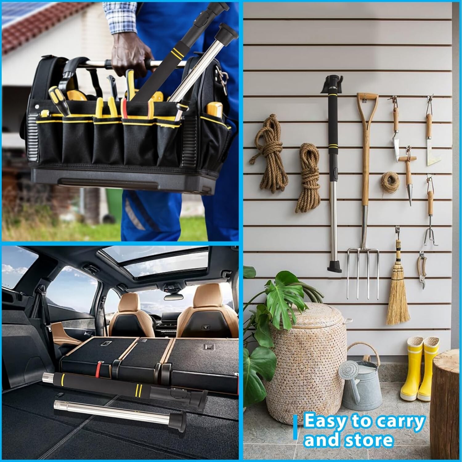 Adjustable Car Hood Prop Rod Extendable 17 To 40 Inch Mechanic Repair Holder Car