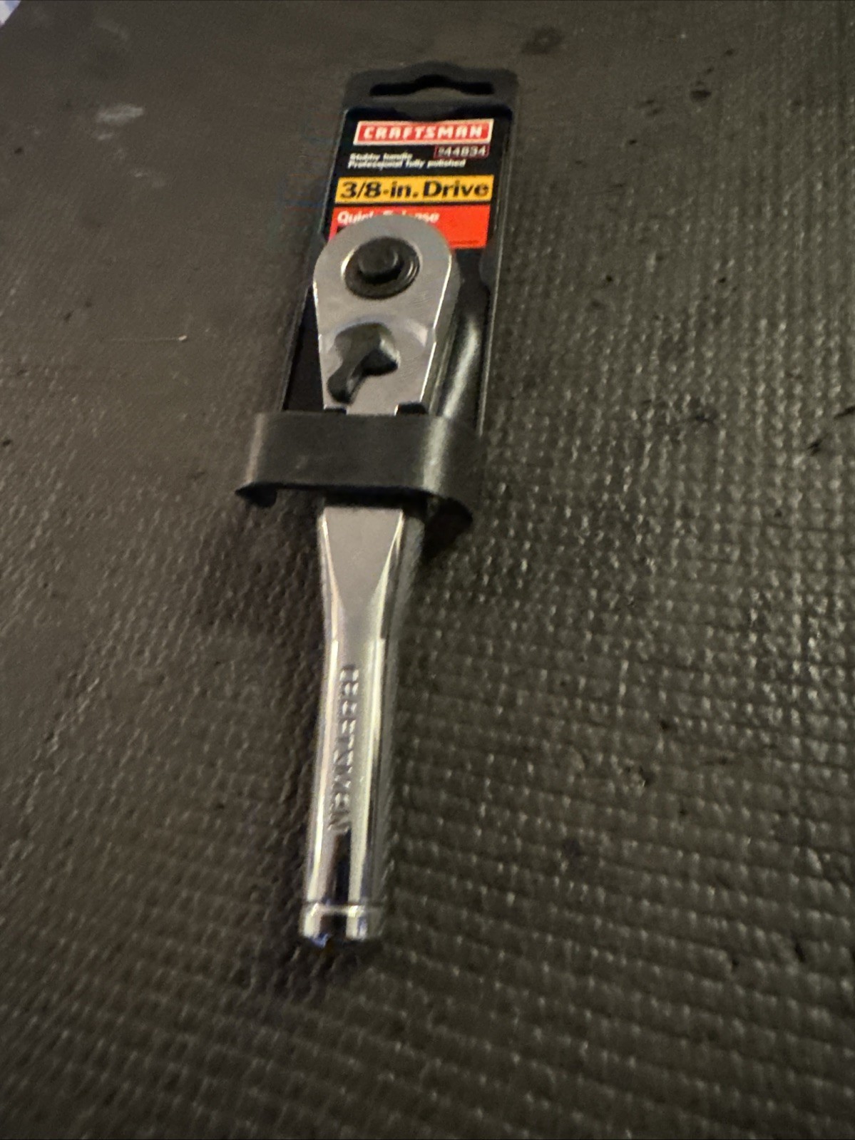 Sears Craftsman USA Nos 3/8” Drive Stubby Flex Head Ratchet 44834 Full Polish