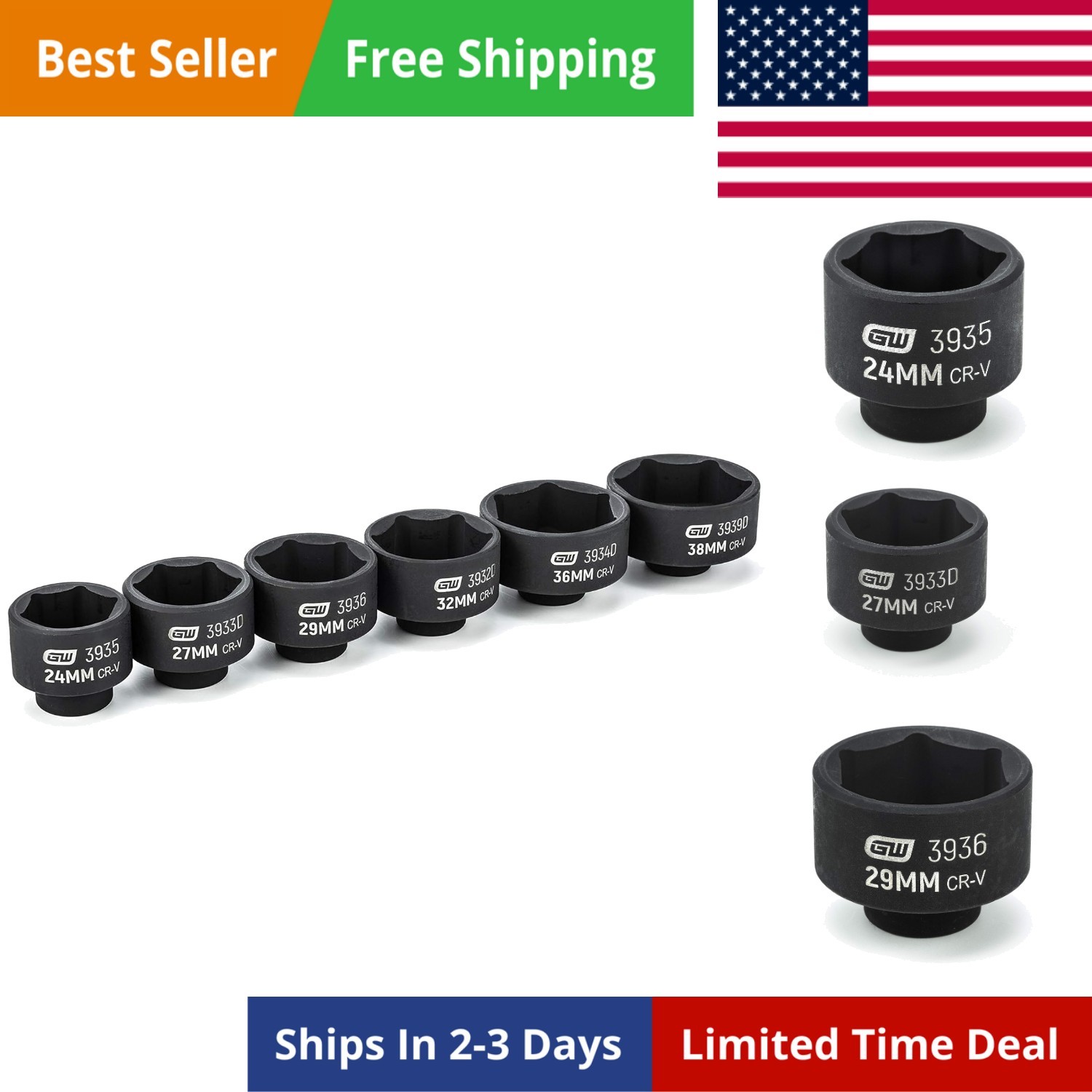 6 Pc. Oil Canister Socket Set Service Kit, 41890