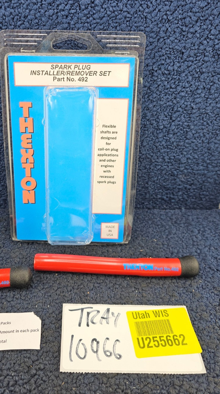 (QTY 3) THEXTON 492 Spark Plug Installer & Remover Tool – Red