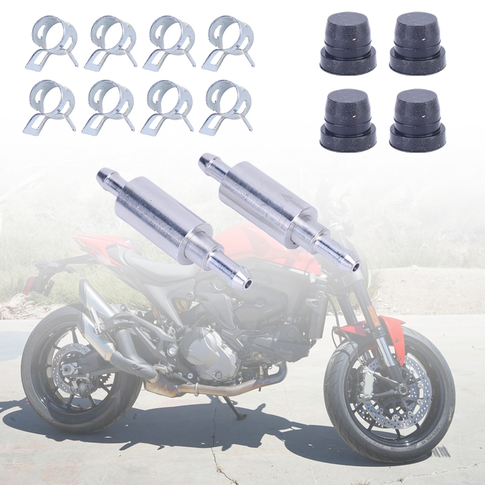 Car Motorcycle Clutch Brake Bleeder Hose One Way Valve Tube Bleeding Tool 2 Set