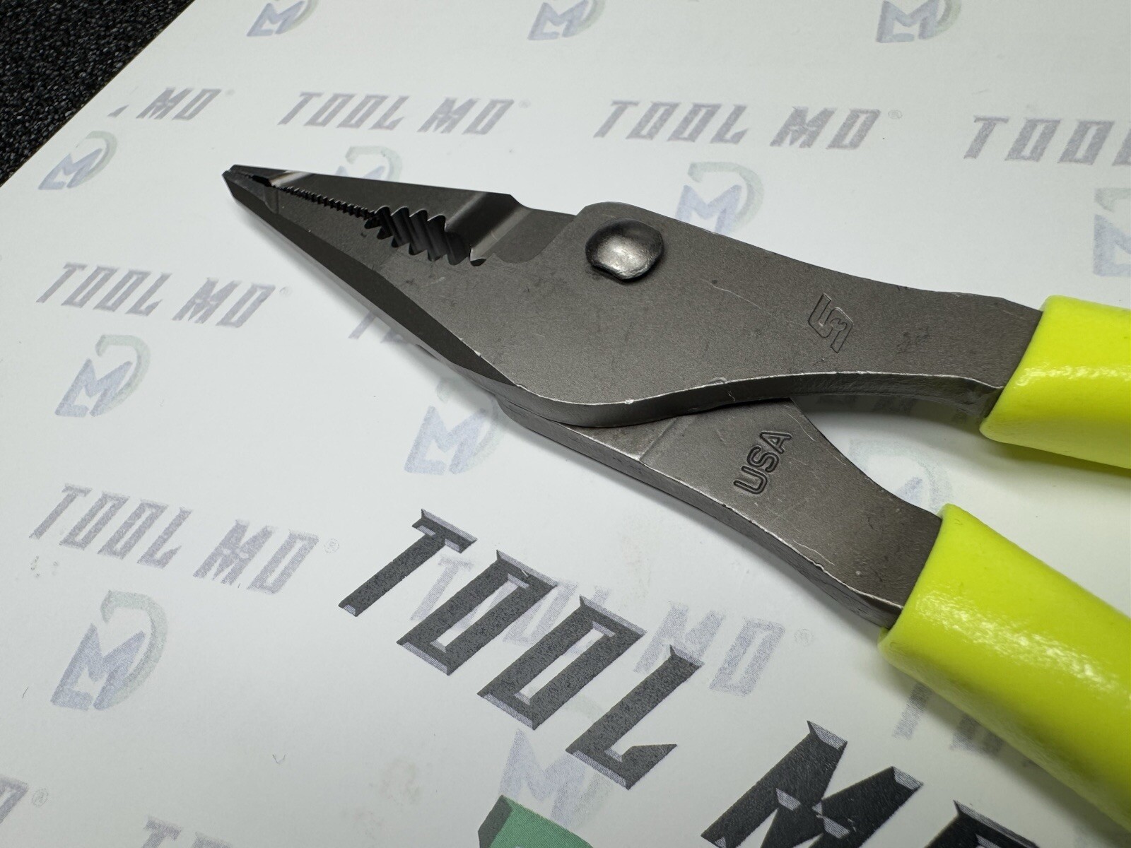 Snap-on Tools USA NEW HI-VIZ 7″ Talon Grip Long Nose Slip Joint Pliers LN46ACF