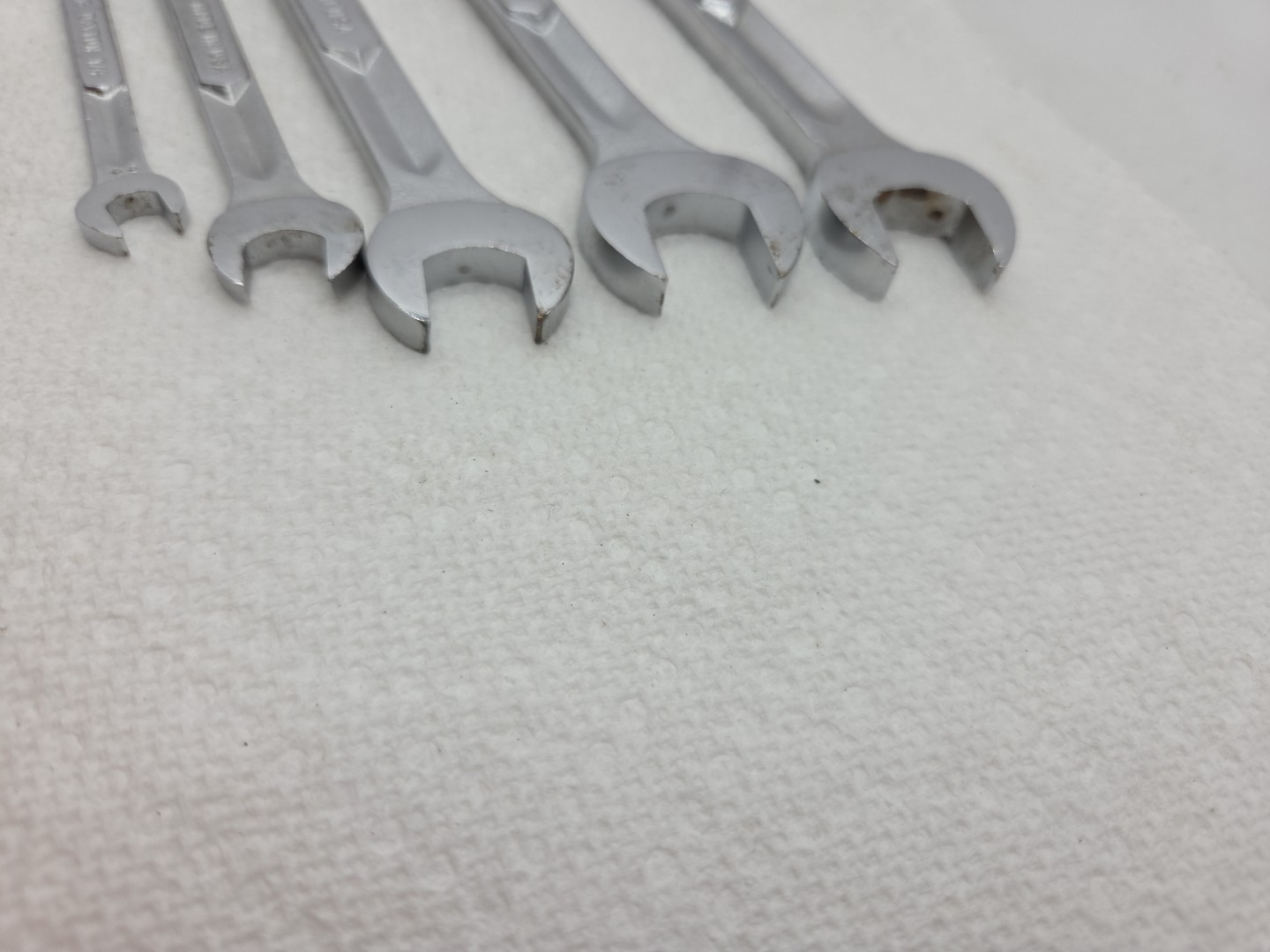 Vintage Dayton 5 Piece Open End Wrench Set – 1/4″ To 3/4″ No. 4X140 Made In USA