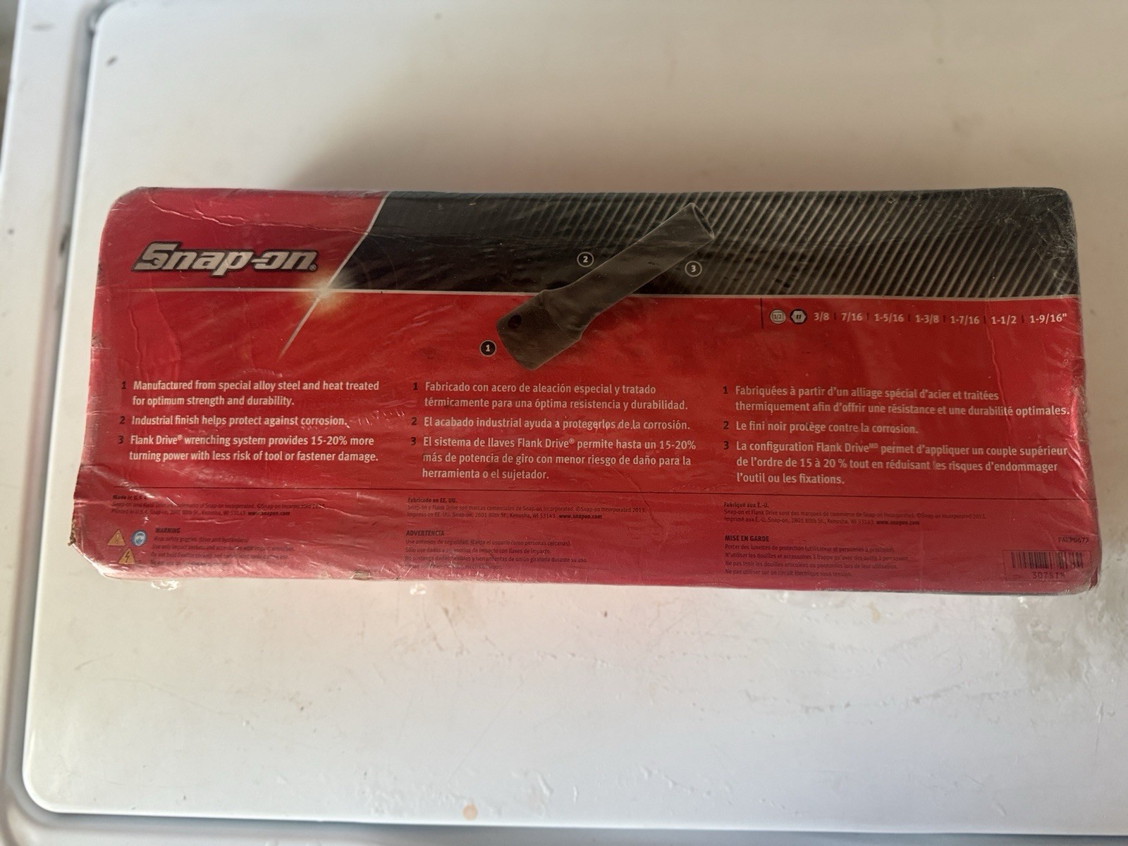 #bm396 Snap On Tools 307SIM – 1/2″ Drive 7 Pc SAE 6Pt Deep Impact Socket Set