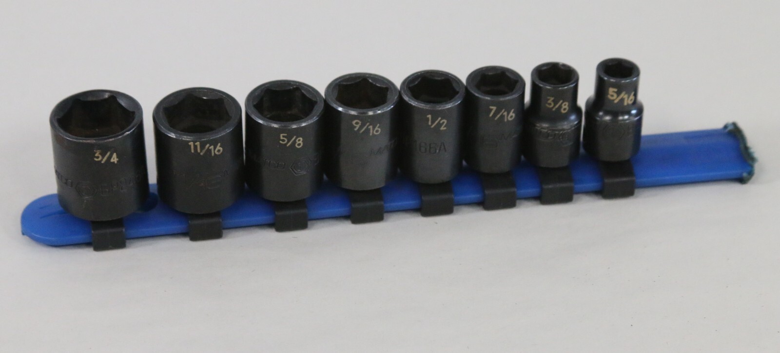 Matco SAE Standard 6 Point Impact Socket Set 5/16″- 3/4″ Pre Owned Free Shipping