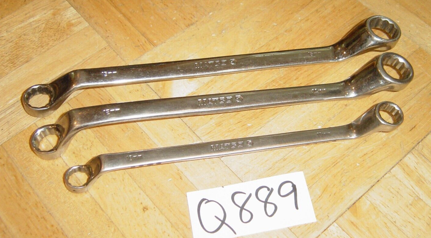 MATCO TOOLS 3 PIECE METRIC DEEP OFF-SET BOX-END WRENCHES 10-11, 12-14, 13-15