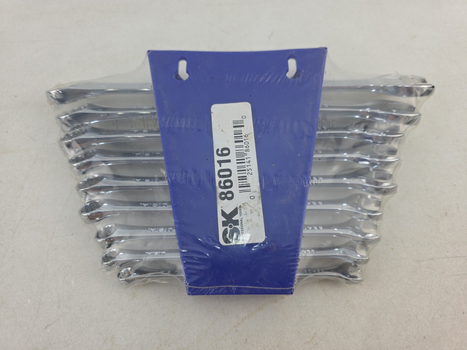 SK 86016 9 Pc SAE Long Combination Wrench Set USA SuperKrome Factory Sealed NOS