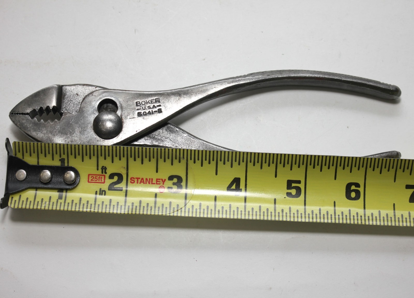 BOKER USA 5041-S 6-3/4″ Slip Joint Pliers With Cutter Textured Grips Vintage
