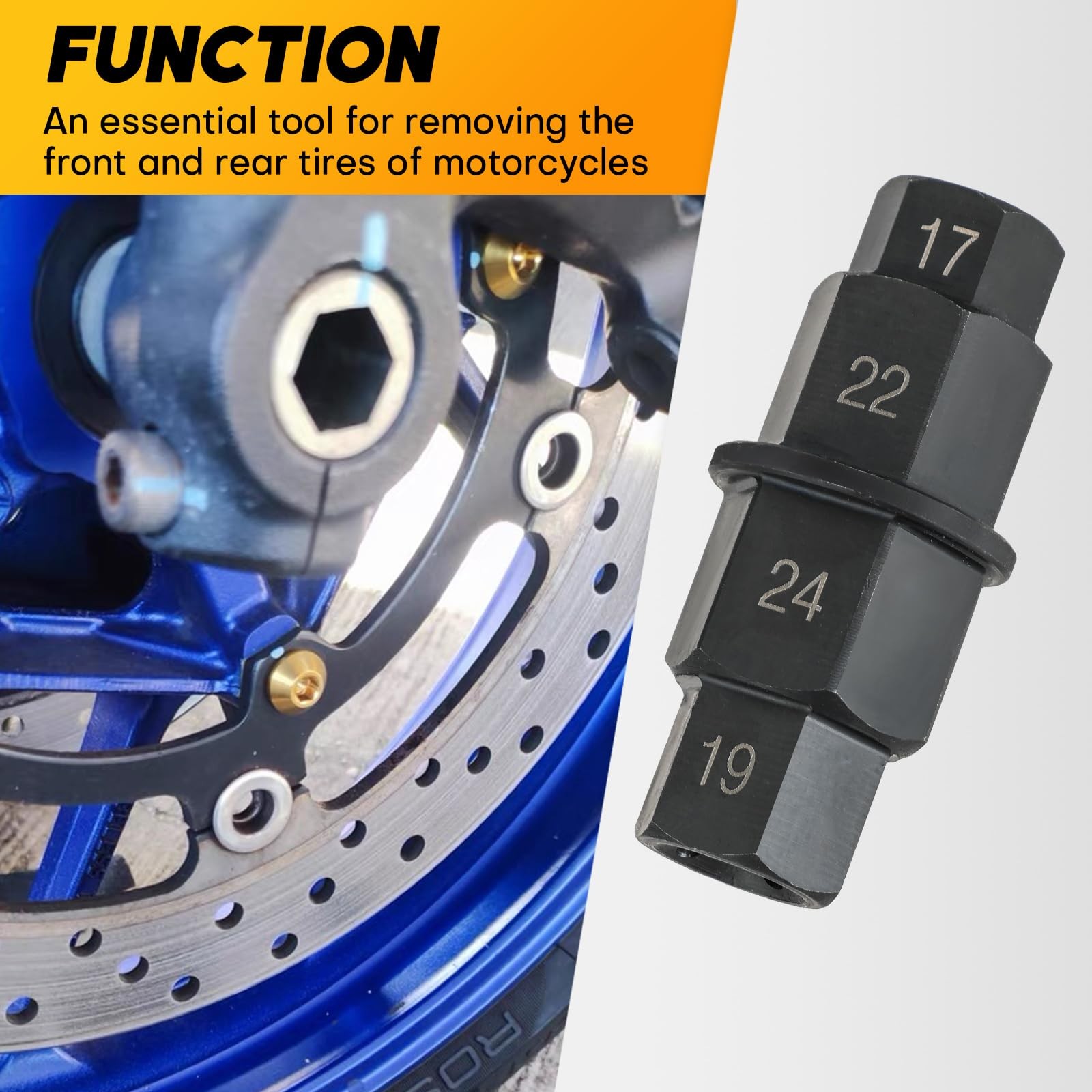 weyleity Hex Axle Motorcycle Tool | Allen Front Wheel Spindle Socket…