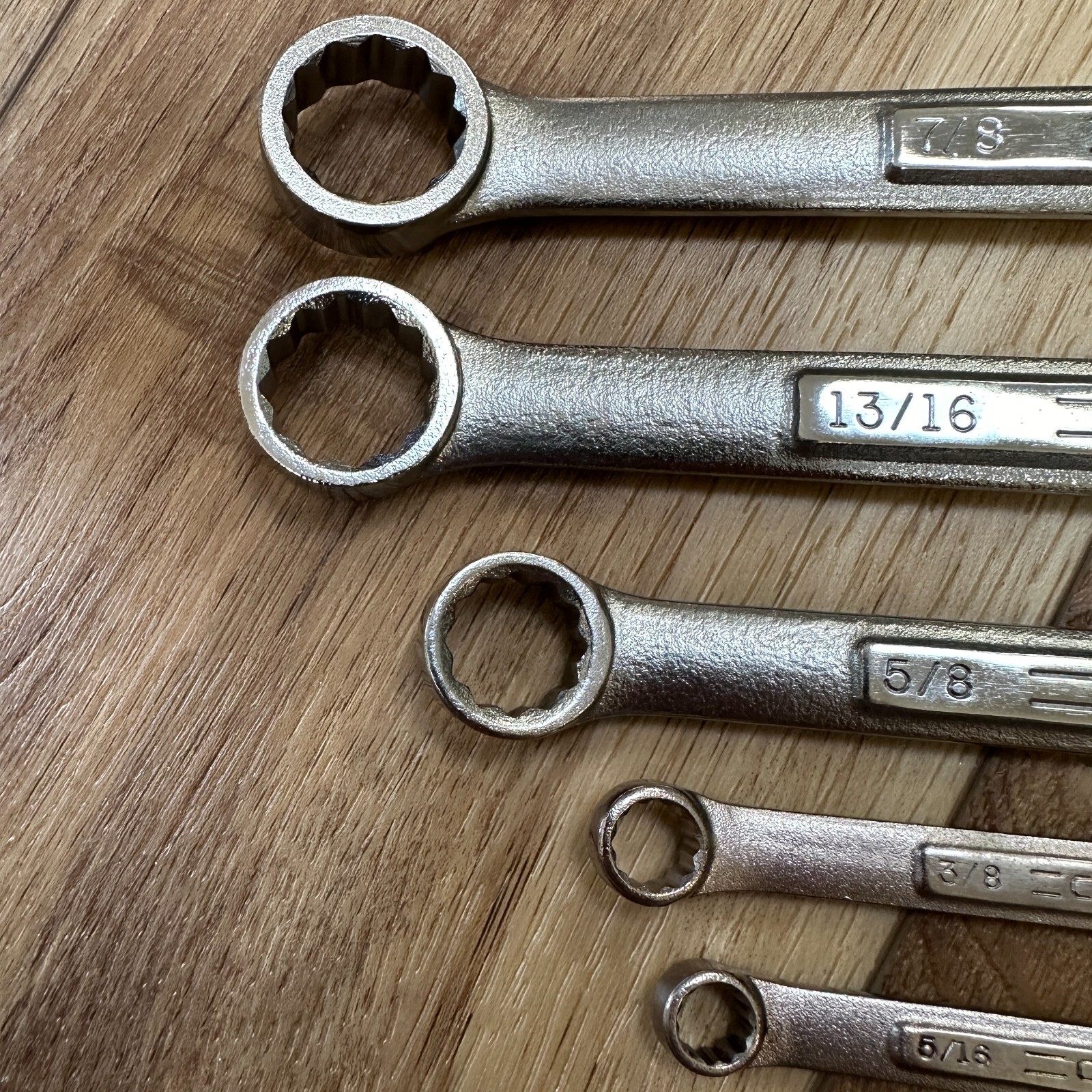 CRAFTSMAN USA WRENCH Set of 5 -VA- Combination 12 PT 5/16, 3/8, 5/8, 13/16 & 7/8