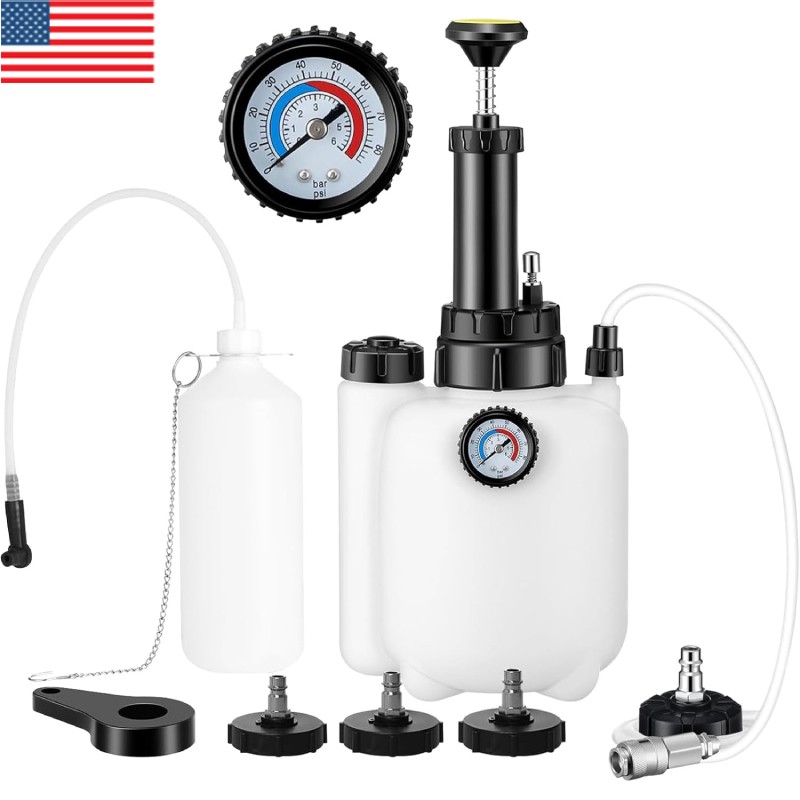 3L+1L Car Brake Bleeder Clutch Bleeding System Fluid Bleeder Tool Set Kit