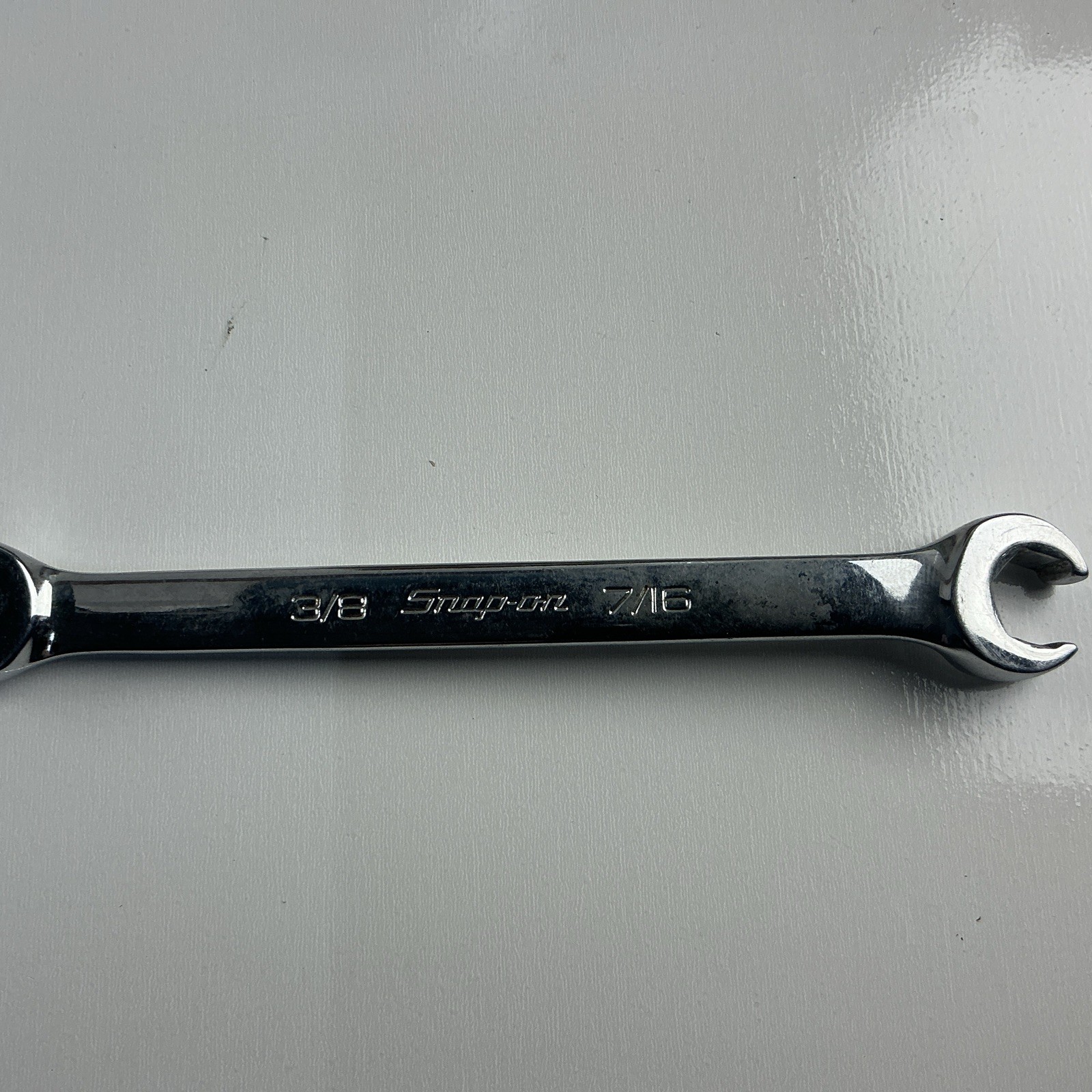 Snap-On Tools USA 3/8″ 7/16″ SAE Double Flare Nut 6pt Line Wrench RXFS1214B