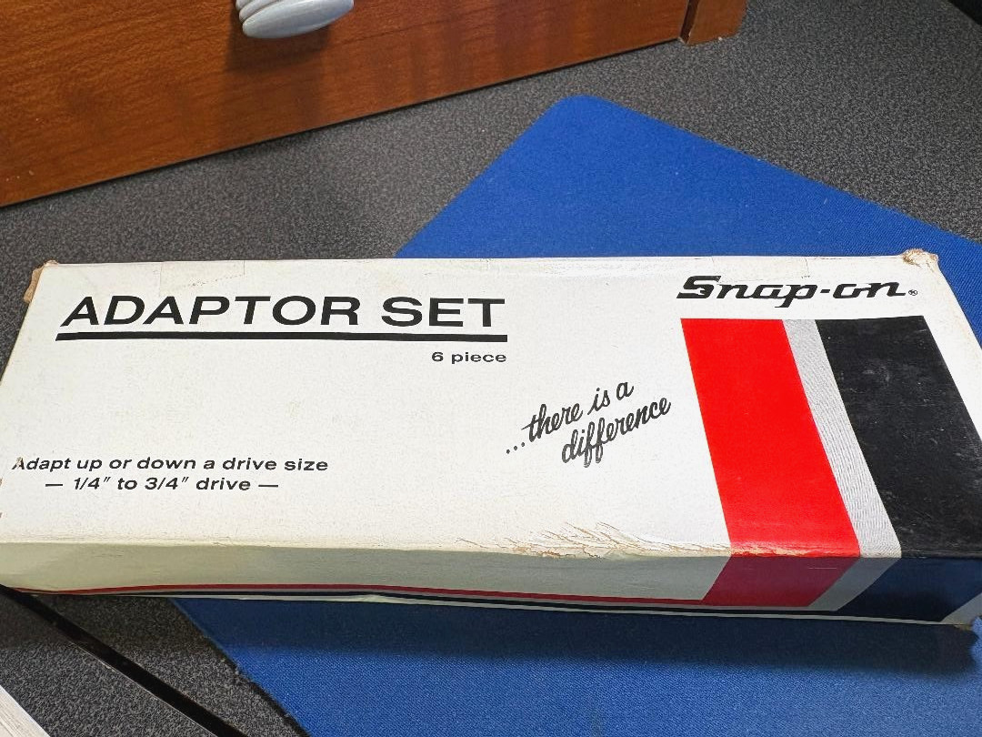 Snap – On Tools No. 1206GS, 6Pc SAE Combination Adaptor Set, Made in USA 2002