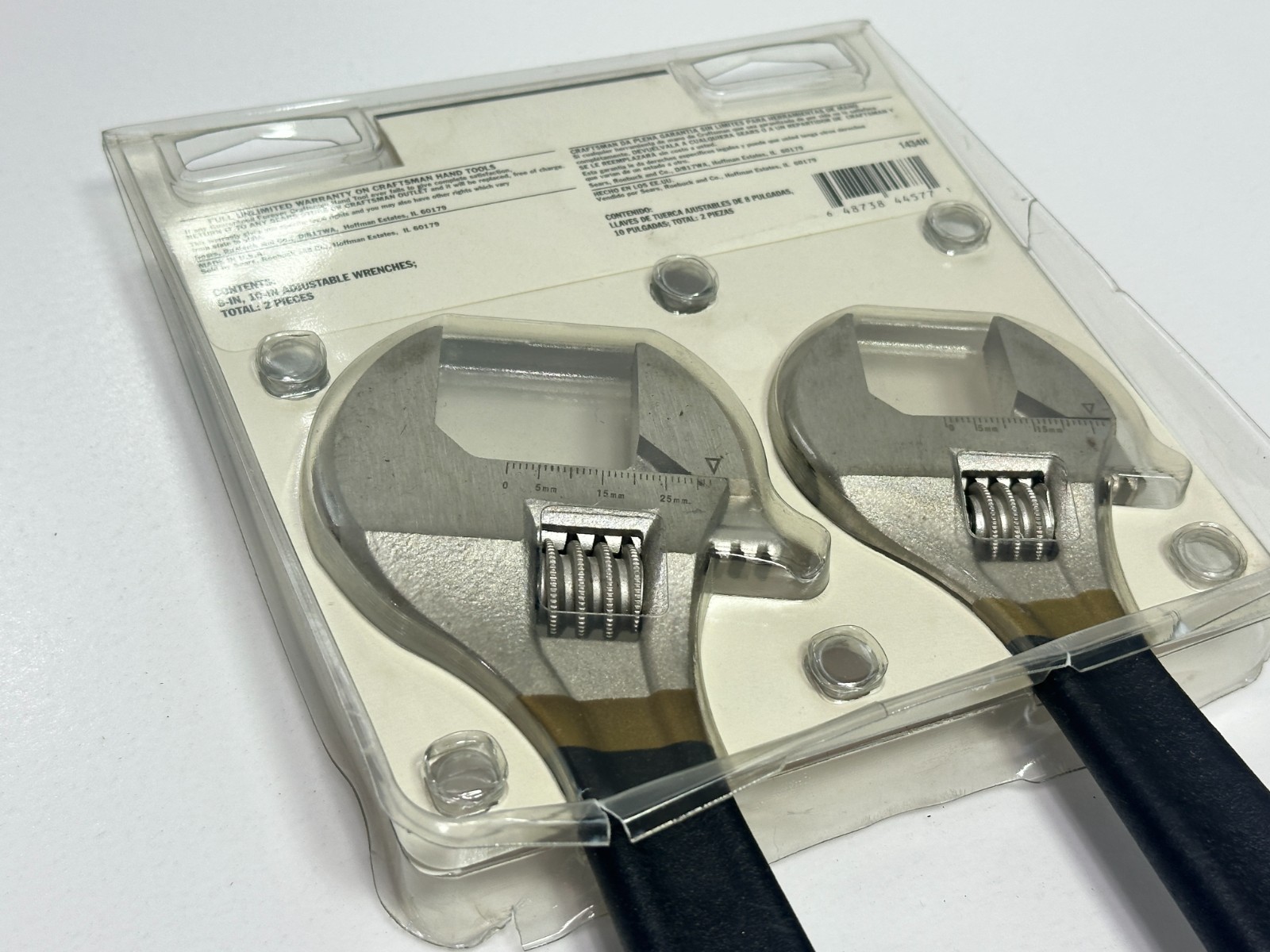 NOS Craftsman Professional USA 2pc Rare GOLD Adjustable Wrench Set, Model 44577