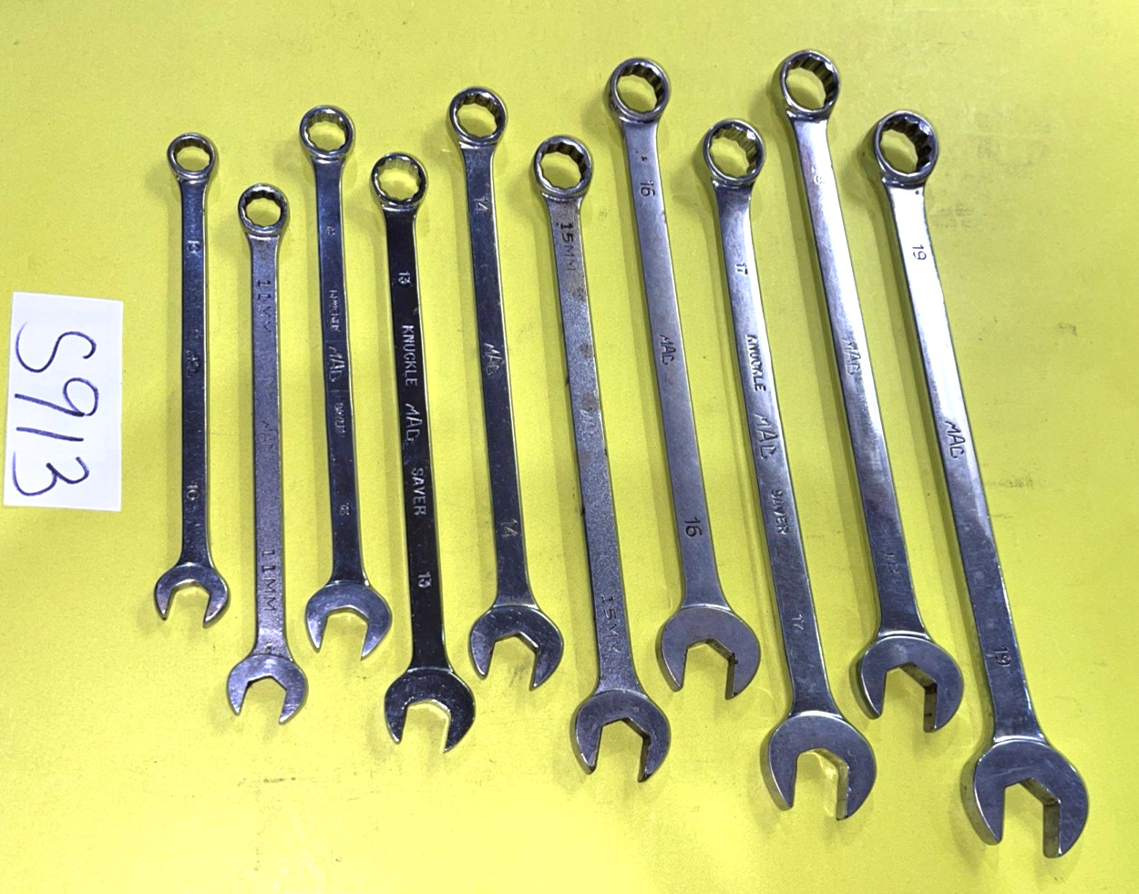 MAC TOOLS 10 PIECE METRIC COMBINATION WRENCH SET 12-POINT