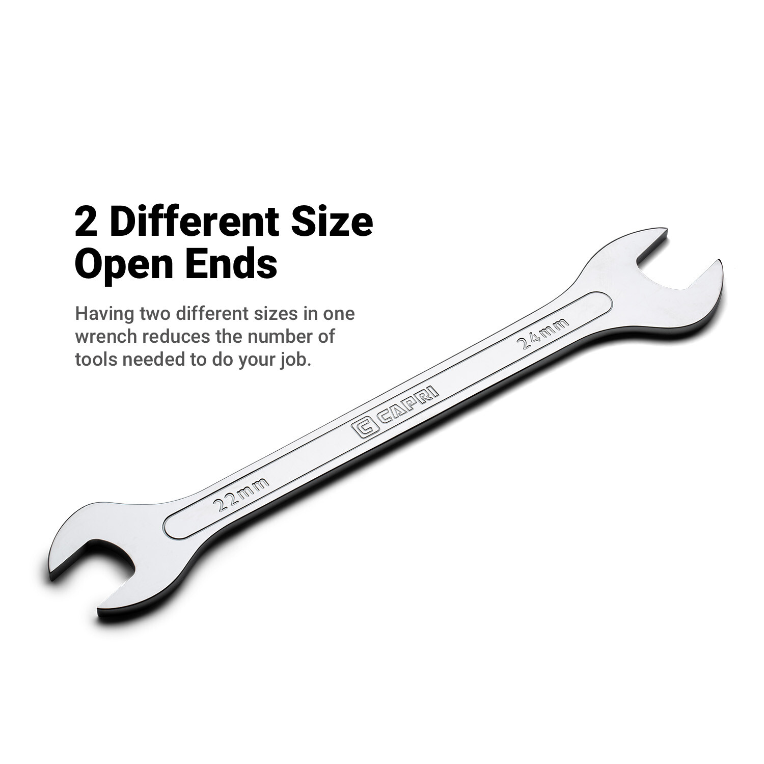 Capri Tools Super-Thin Open End Wrench Set, SAE, 1/4 to 1-1/4 in., 8-Piece