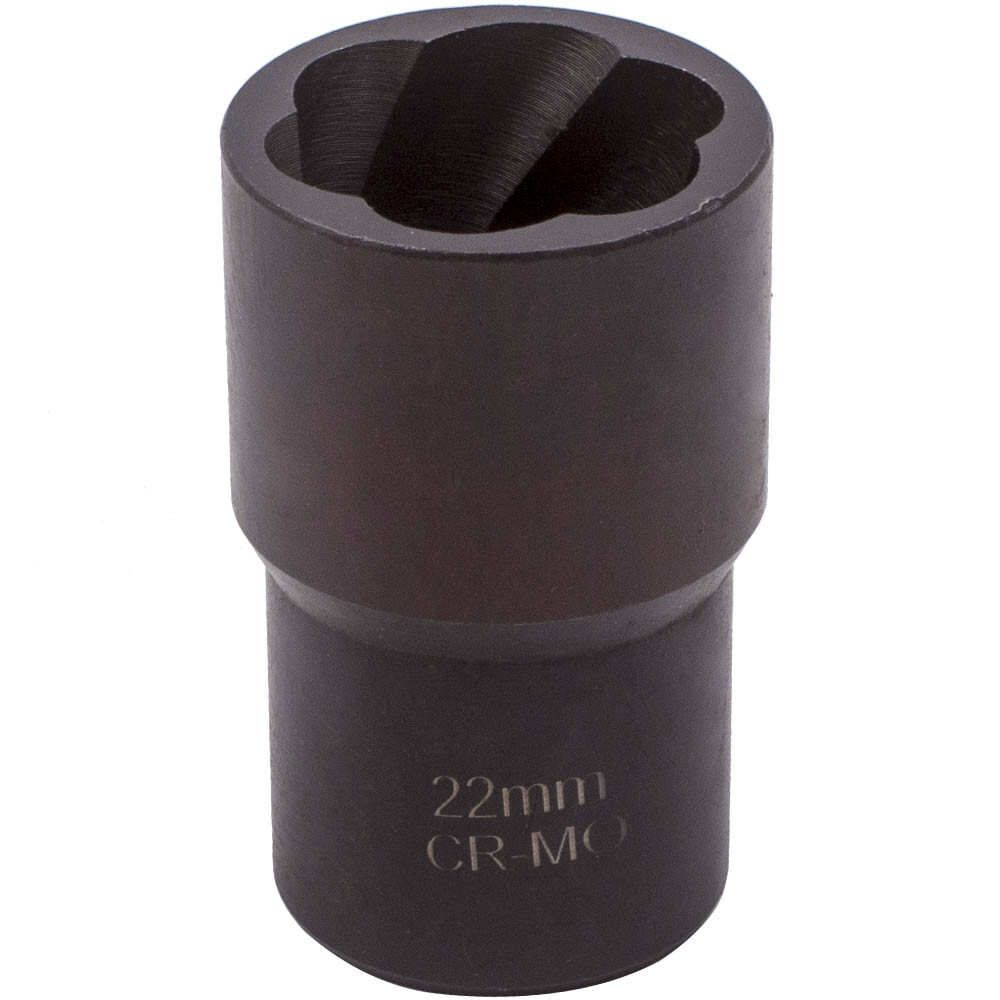 5PCS Twist Socket Lug Nut Lock Remover Extractor Tool Kit 17mm 19mm 21mm 22mm