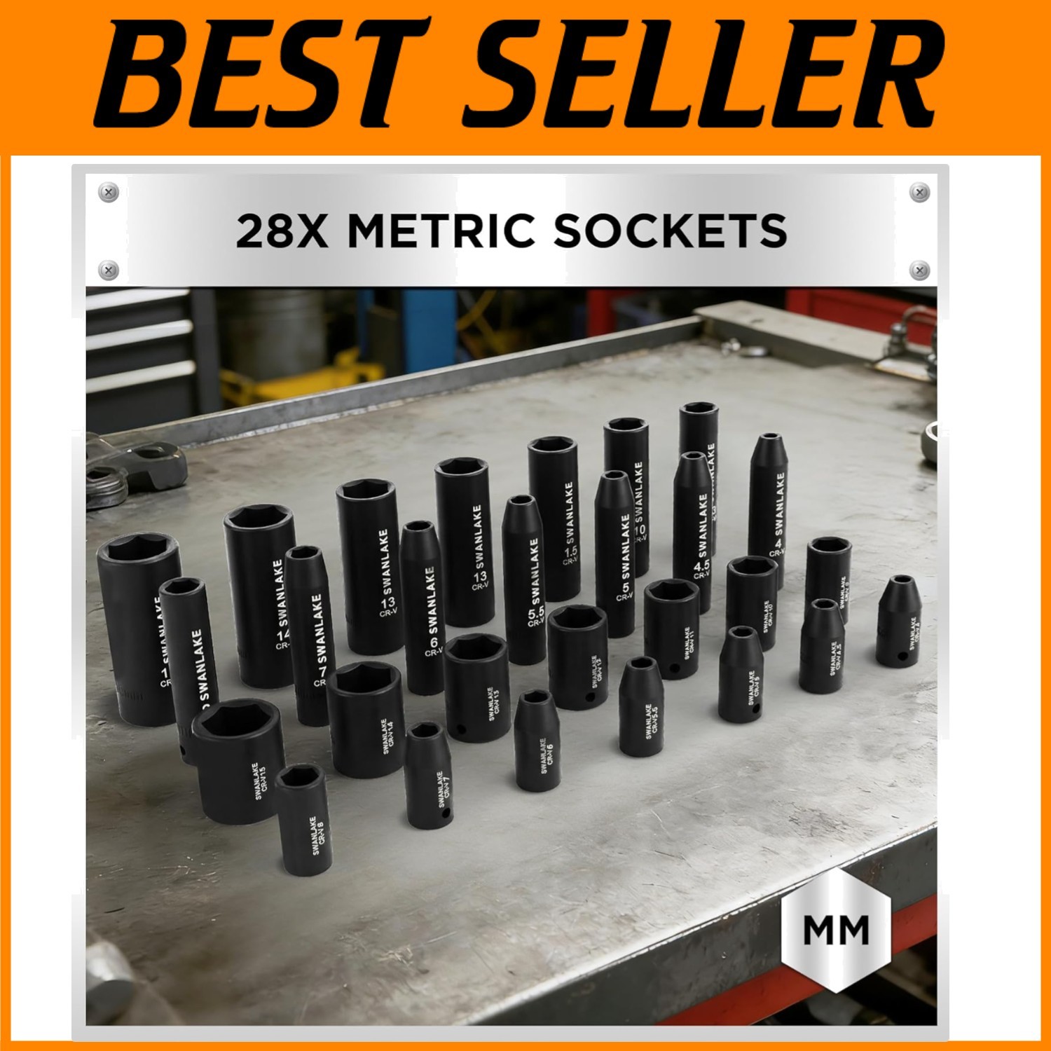 Chrome Vanadium Impact Socket Set – 56-Piece 1/4″ Drive