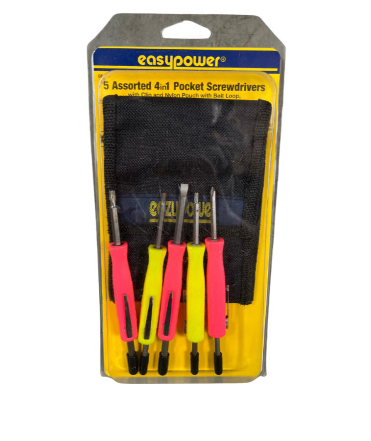 5 assorted 4in1 Pocket Screwdrivers 86417