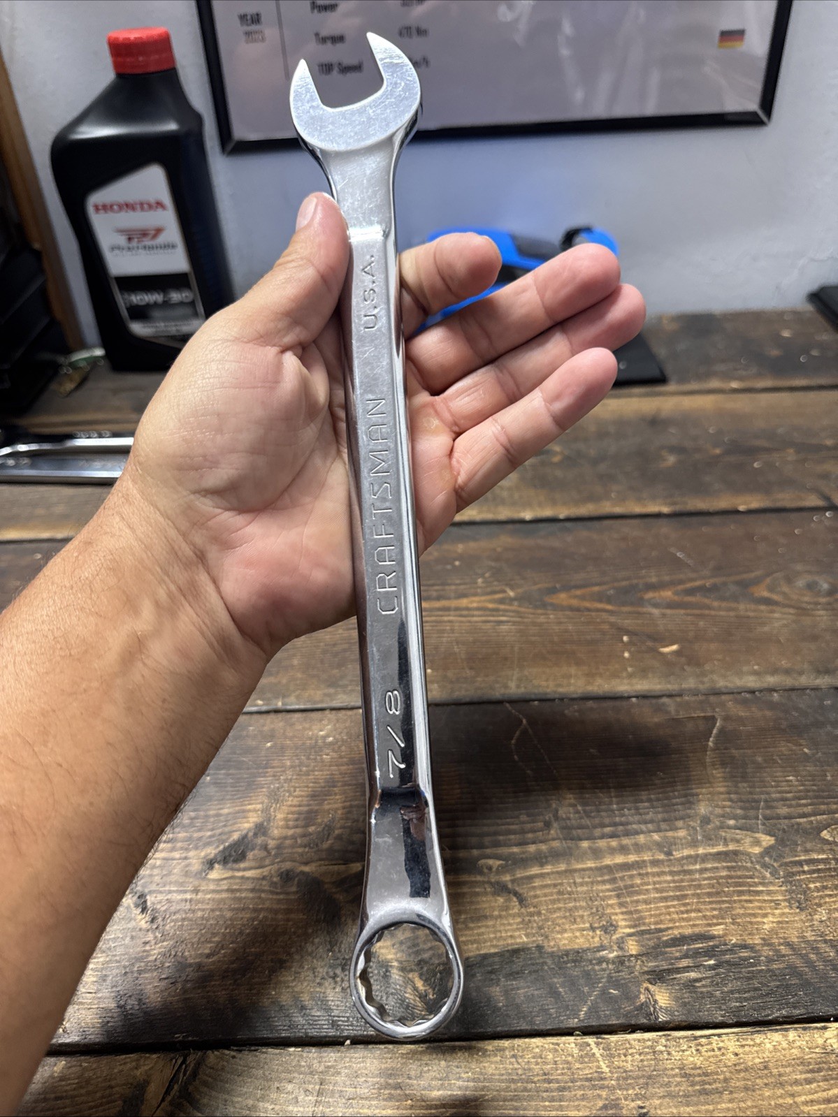 Nice USA Craftsman PRO 42241 7/8″ Raised Panel Full Polish Wrench-No Etchings