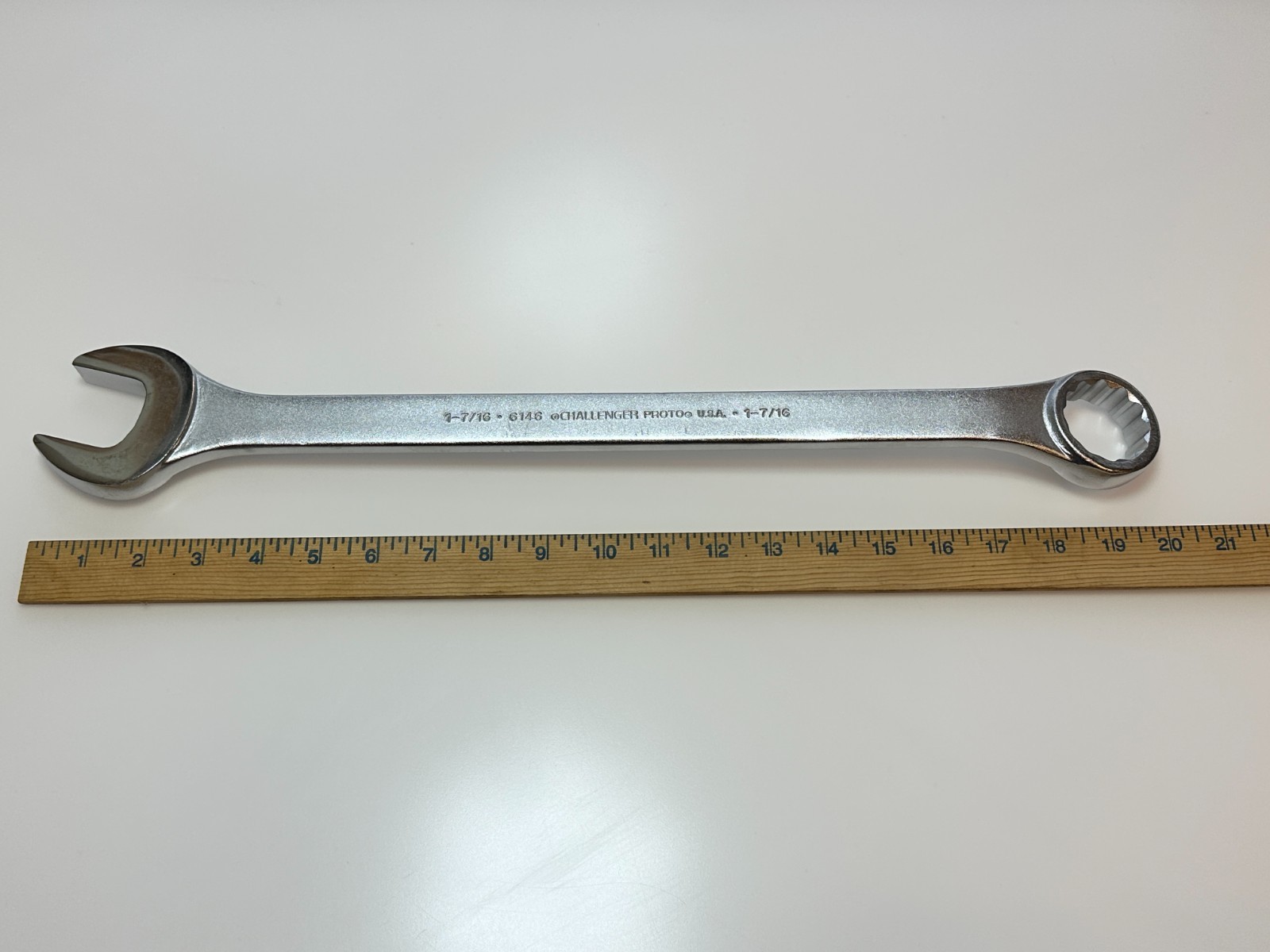 NEW Proto CHALLENGER USA 1246 SAE 1-7/16″ Combination Wrench – 12 Point (NOS)