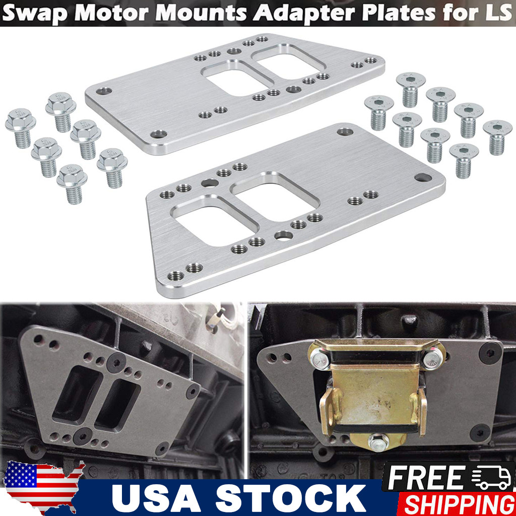 LS Motor Mounts Adapter Plates Swap Bracket Small Block for LS Engine Conversion