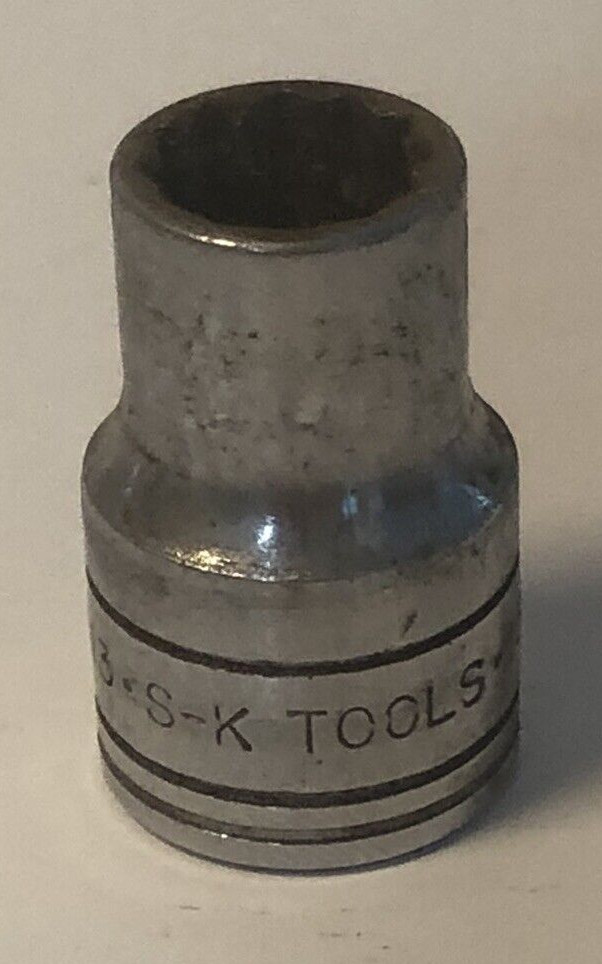 4 S-K Tools Socket Lot 7/8 9/16 1/2 13mm 1/2″ 3/8″ Drive 40128 40118 40313 45116