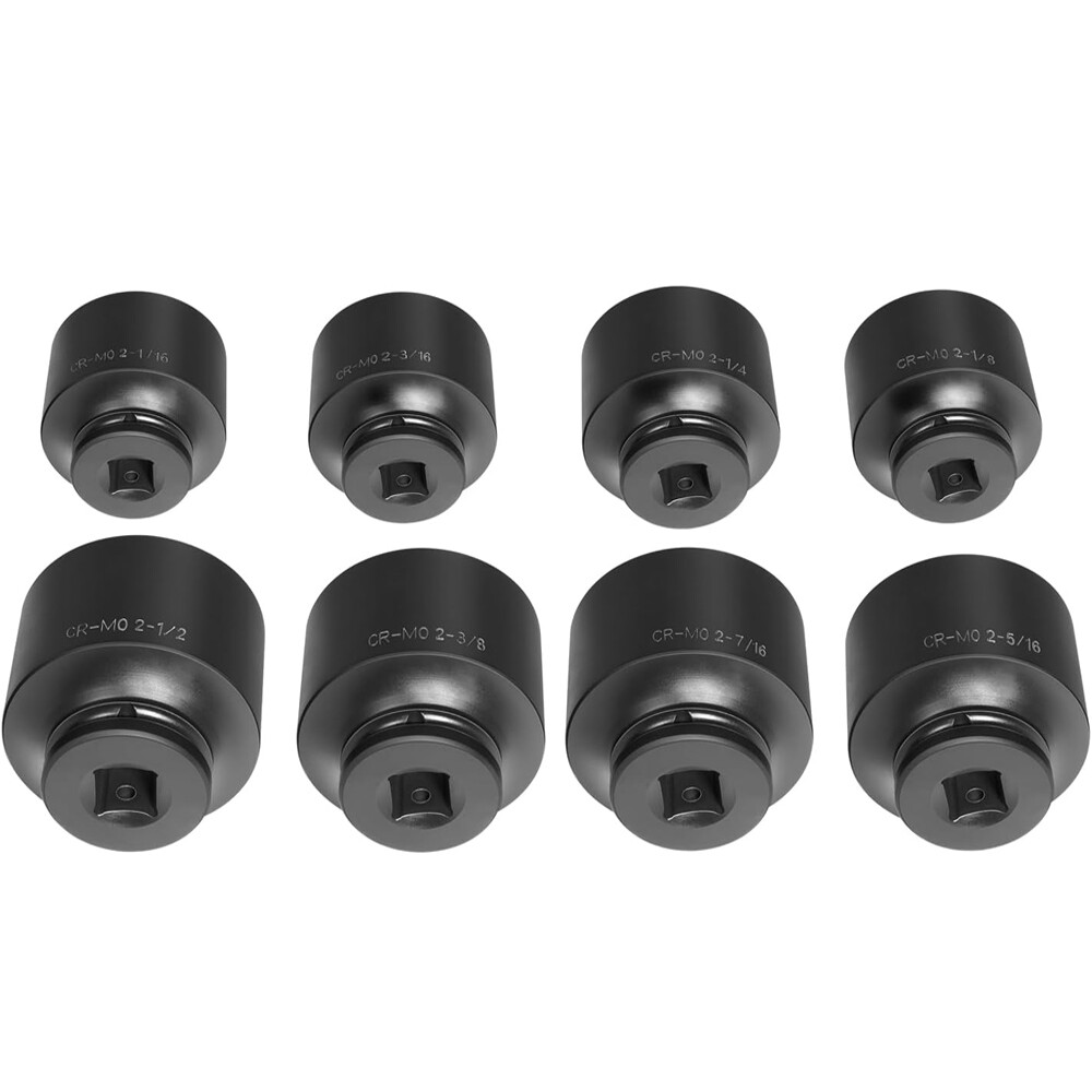 8 Pack 3/4» Drive Spindle Axle Nut Impact Socket For Wheel Hub Axle Nut Removal