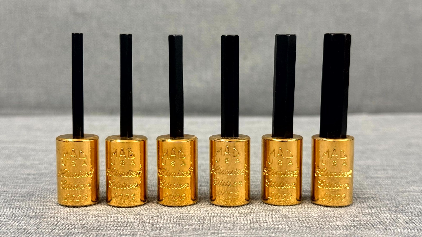 MAC TOOLS 2000 Limited Edition 24k Gold Plated 6pc Hex Allen Bit Socket Set#2801