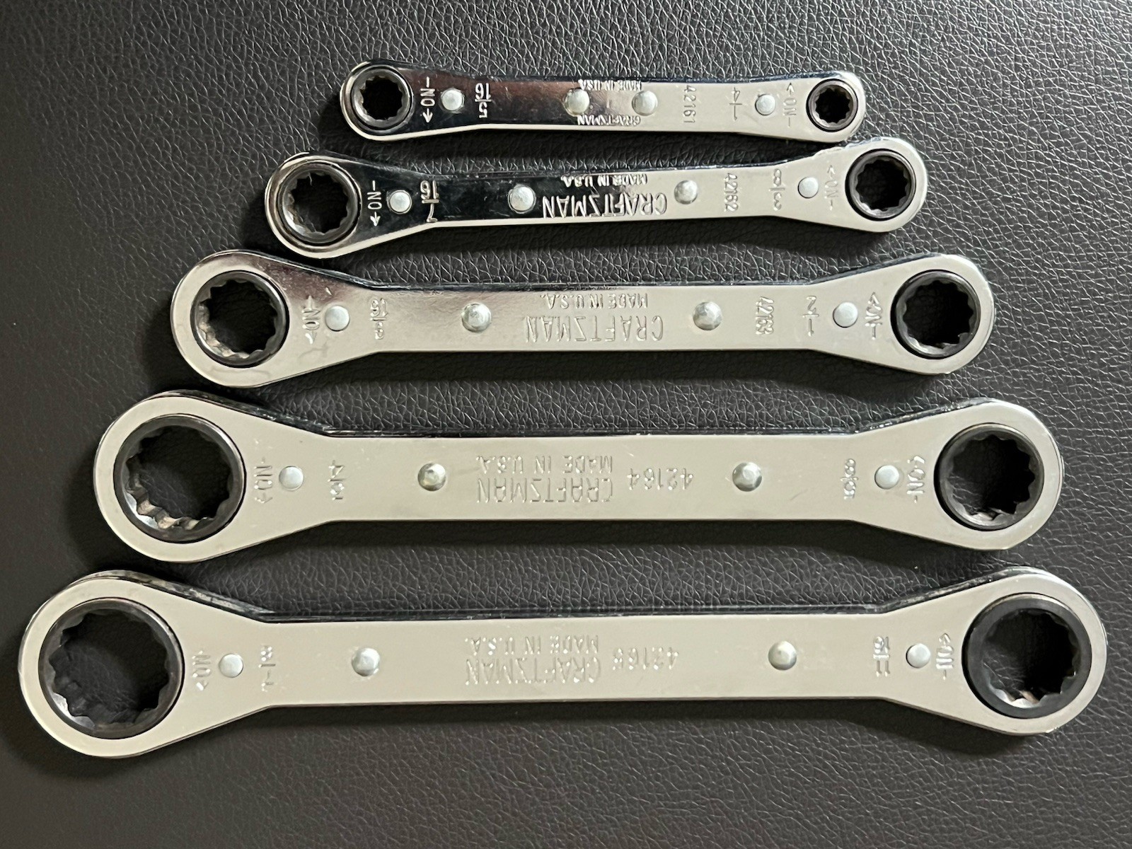 CRAFTSMAN 42160 5-Piece Flat Ratcheting Box End Set ( 10 Sizes in 5 Wrenches )