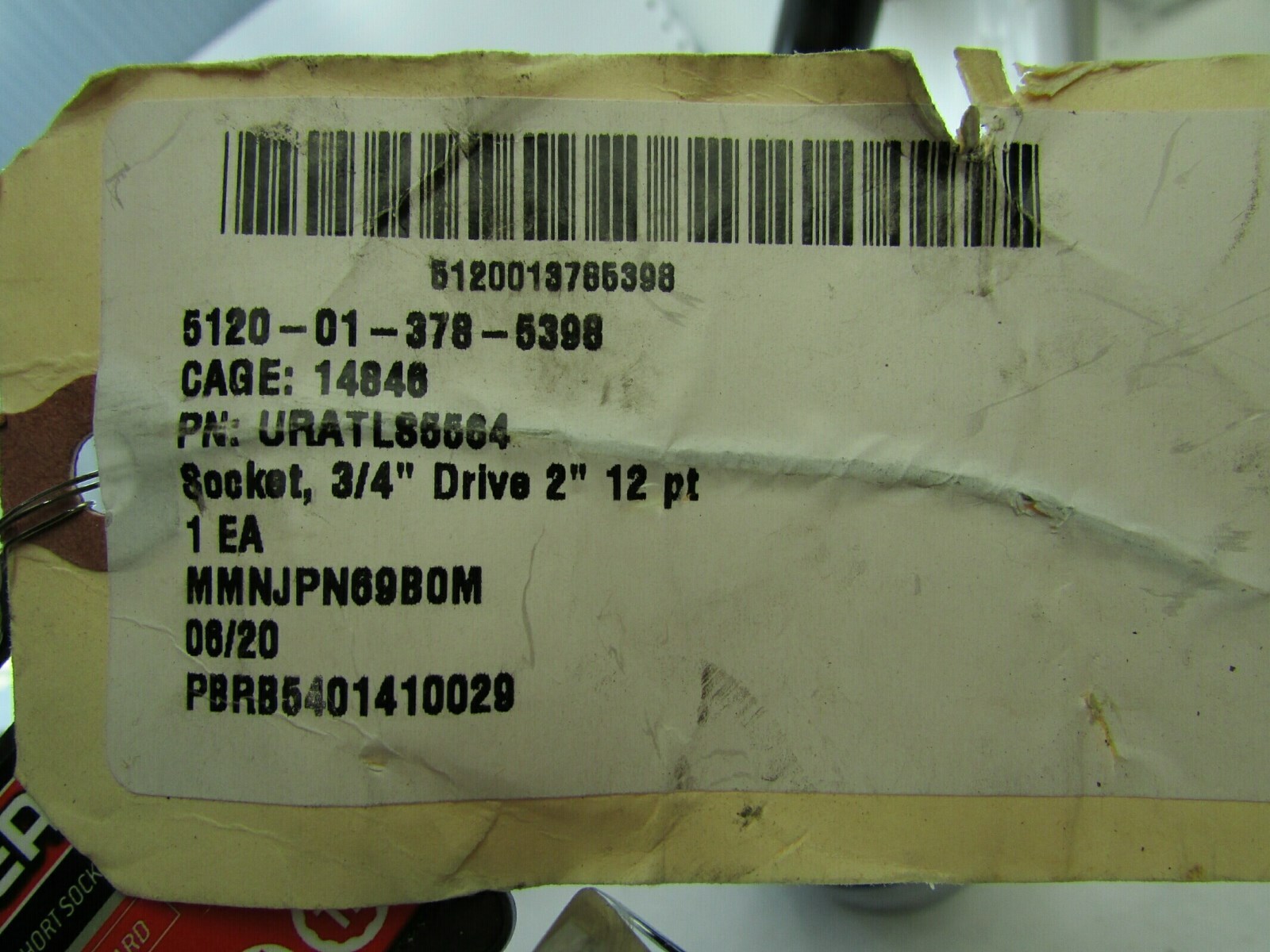 New Urrea 5564 Military Surplus 3/4″ Drive 2 Inch 12 Pt Socket NSN 5120013785398