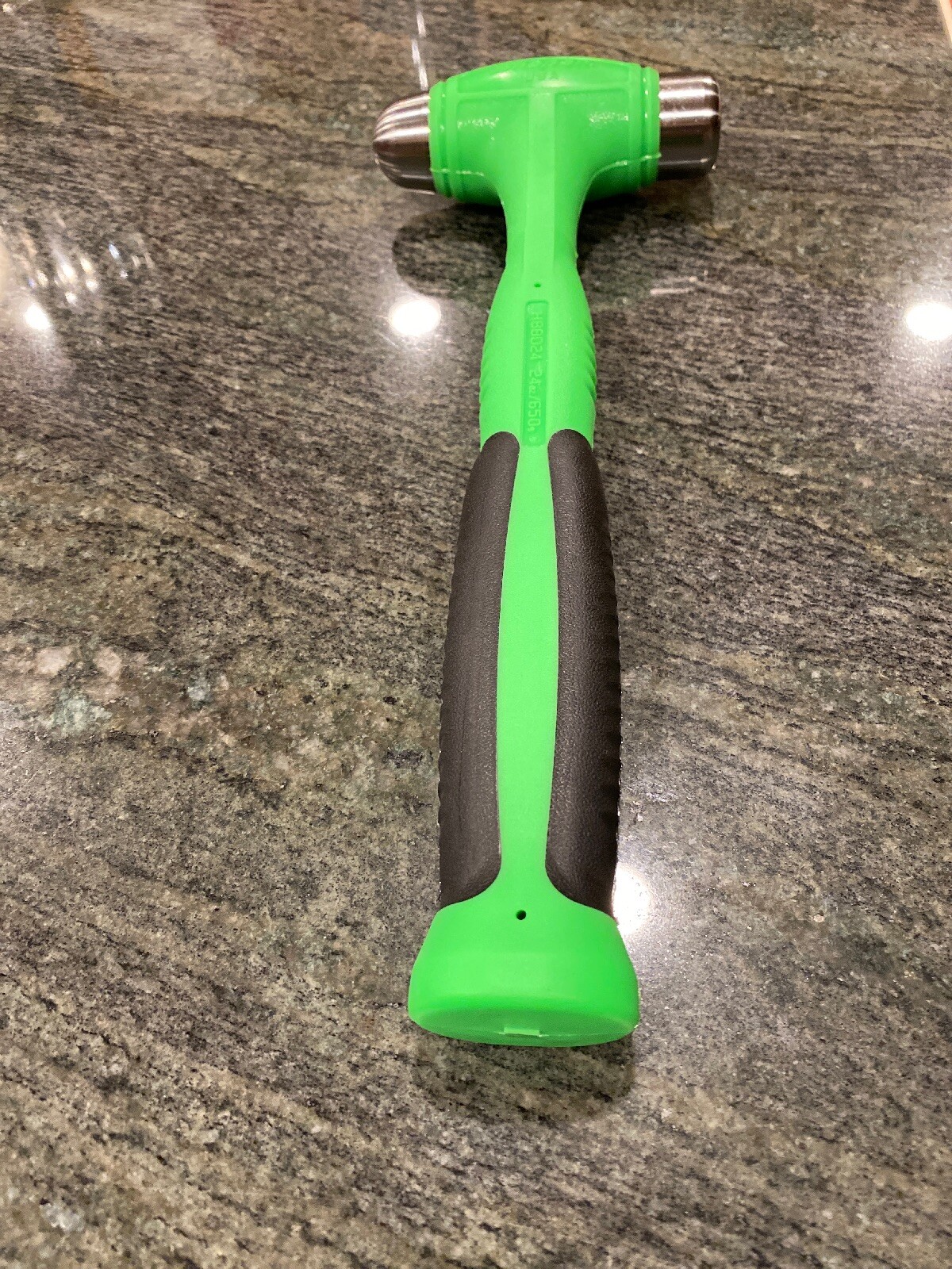 Snap On hbbd24g 24 ounce ball peen soft grip dead blow hammer green