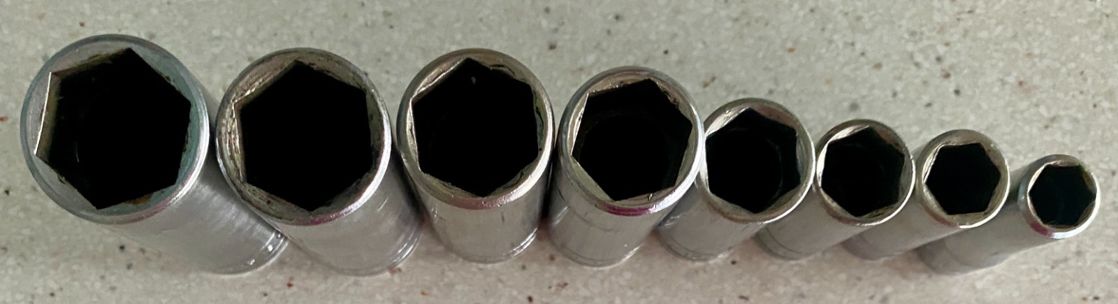 SK Tools Deep Socket Lot 6 Point 8 Pc USA 3/8 7/16 1/2 9/16 11/16 3/4 13/16 5/8