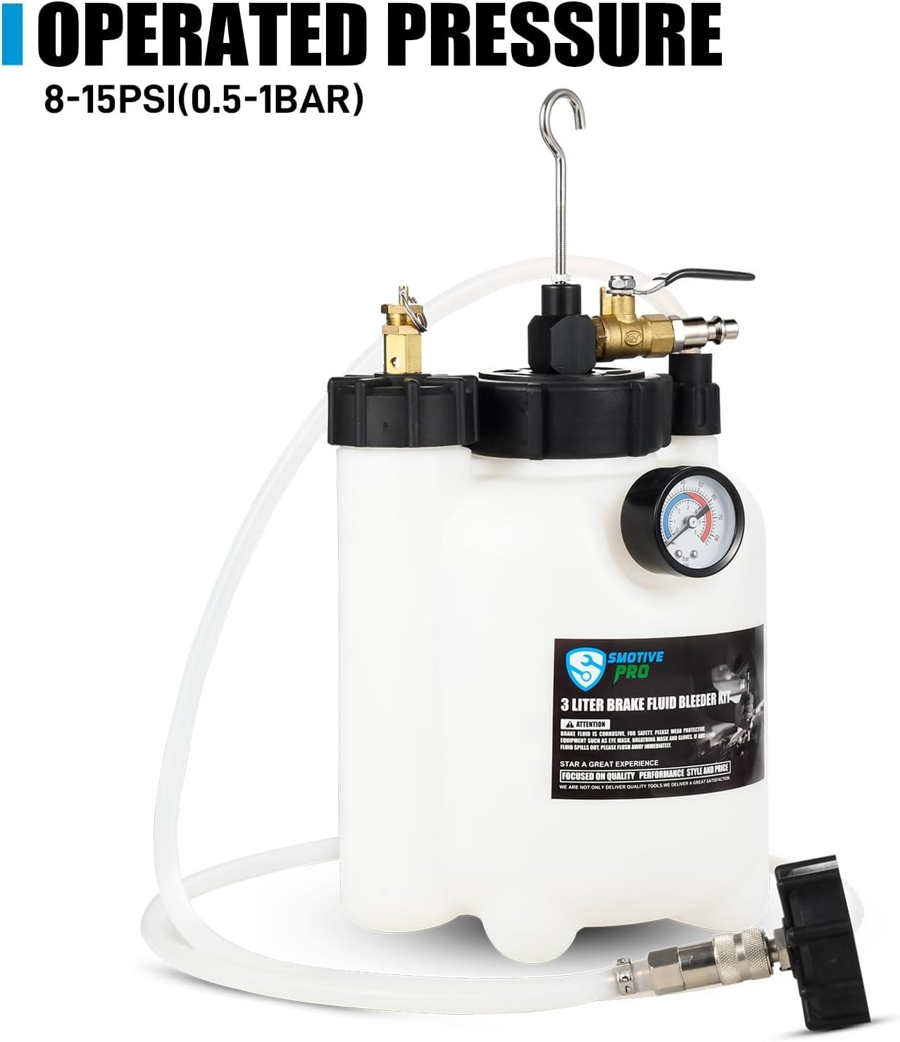 3L Pneumatic Brake Bleeder Kit Compatible With Most Vehicles