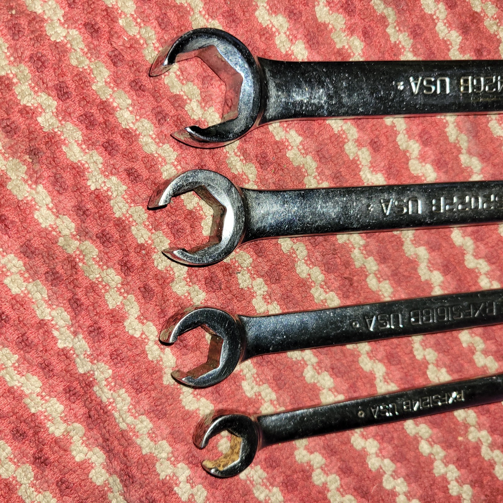 Lot (4) Snap-on Tools Tubing Wrenches 3/8* 7/16* 1/2* 9/16* 5/8* 11/16* 3/4 NICE
