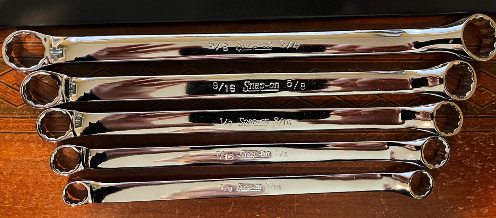 NOS Snap-On 11-Pc SAE 10° Offset Double Box End Wrench Set 1/4″ – 1-5/16″ USA