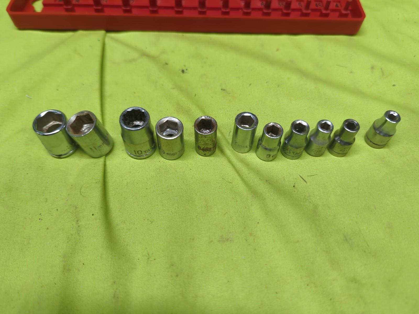 1/4 In Drive Socket Set 4-12mm 11pc Mixed Lot
