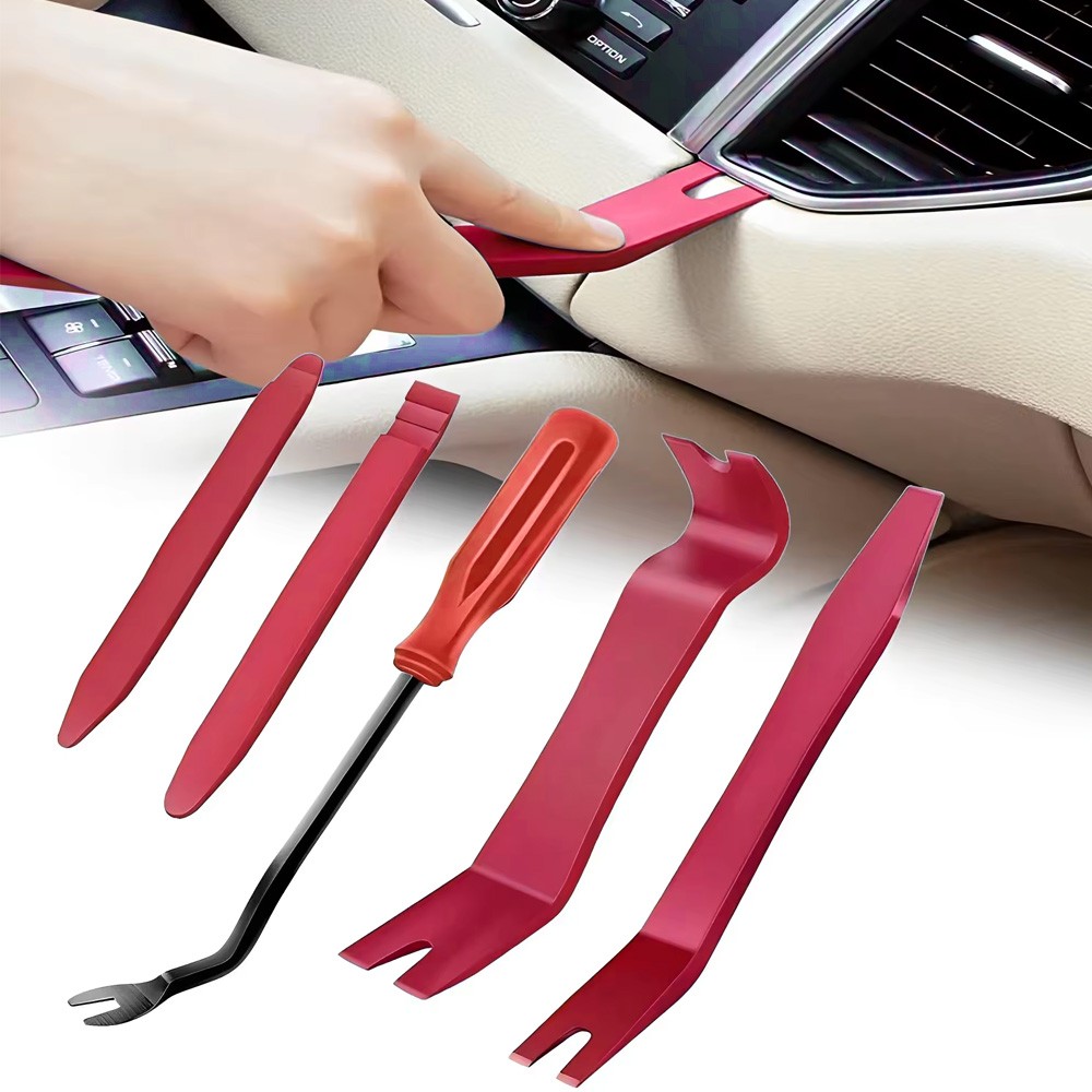 5 Auto Trim Removal Tool Kit Car Panel Door Window Fastener Remover Pry Tool Set