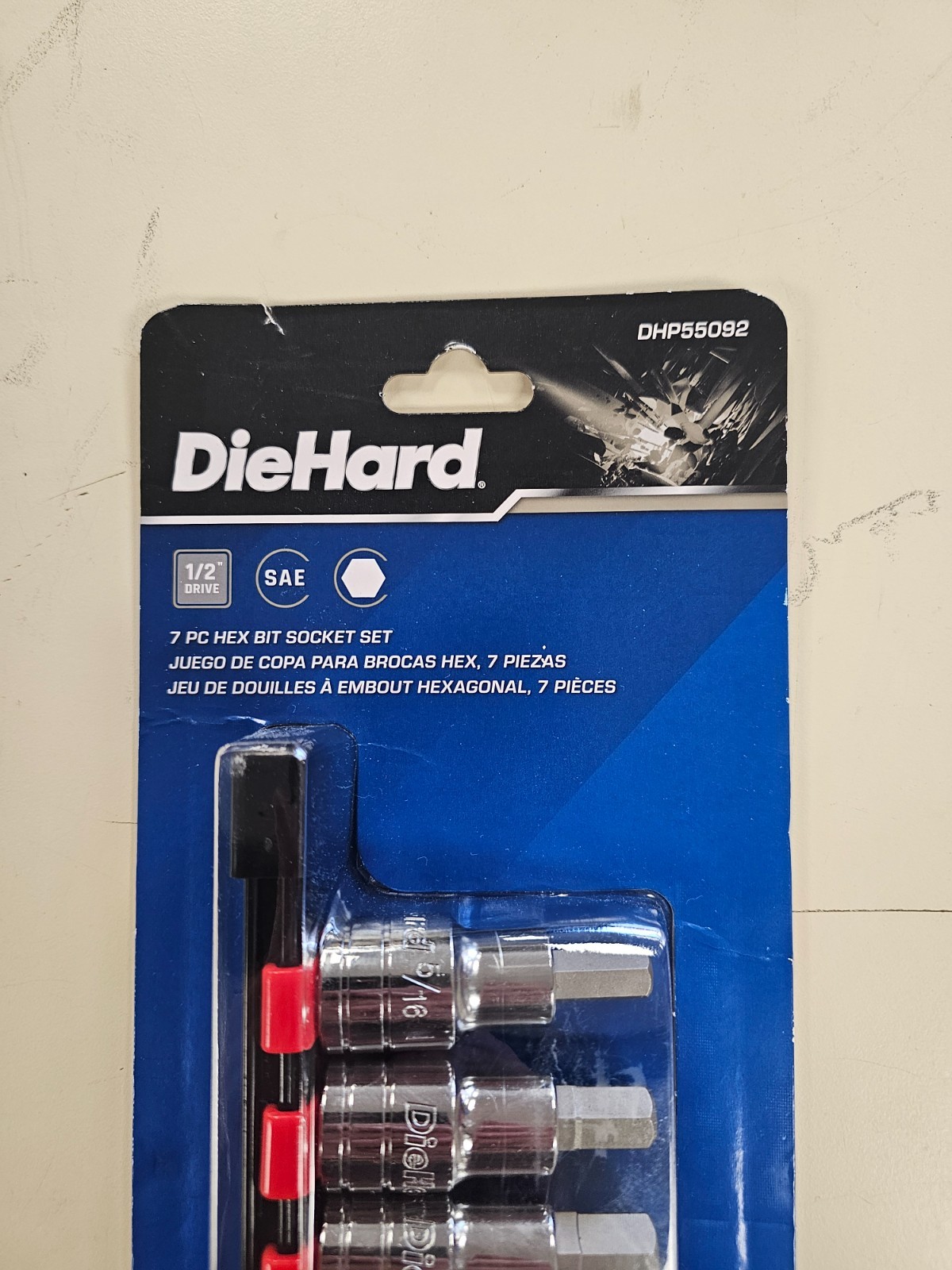 DieHard DHP55092 7pc Hex Bit Socket Set NEW