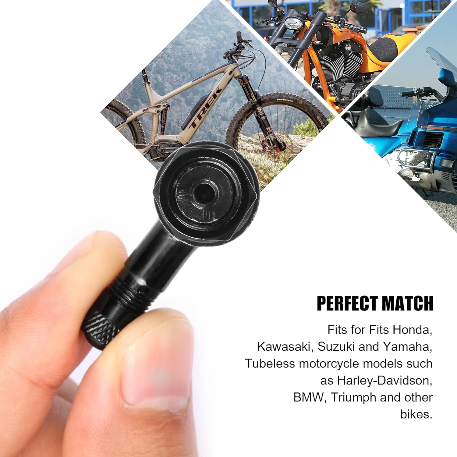 2PC CNC Motorcycle 90 Degree Angle Wheel Tire Stem Tubeless Valve Aluminum Alloy