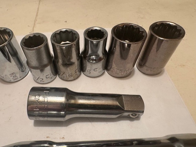 NEW Craftsman Ratchet 1/2” Drive 13 pc Socket (12 POINT) Set Standard & Metric