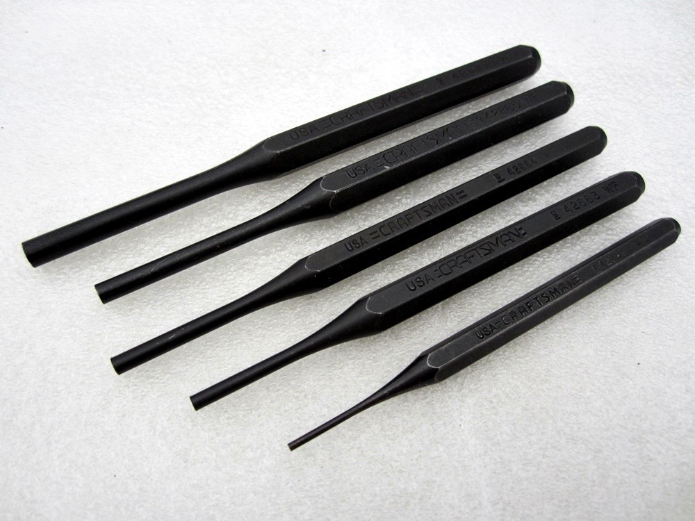 Vintage Craftsman 13pc Punch & Chisel Set Black Oxide WF Made in USA
