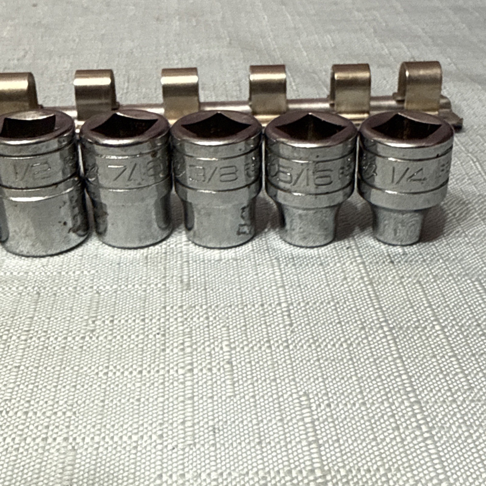 Snap-on Tool 3/8″ drive SAE 6-point Chrome Socket FS Series 11 pcs. 1/4” – 7/8”