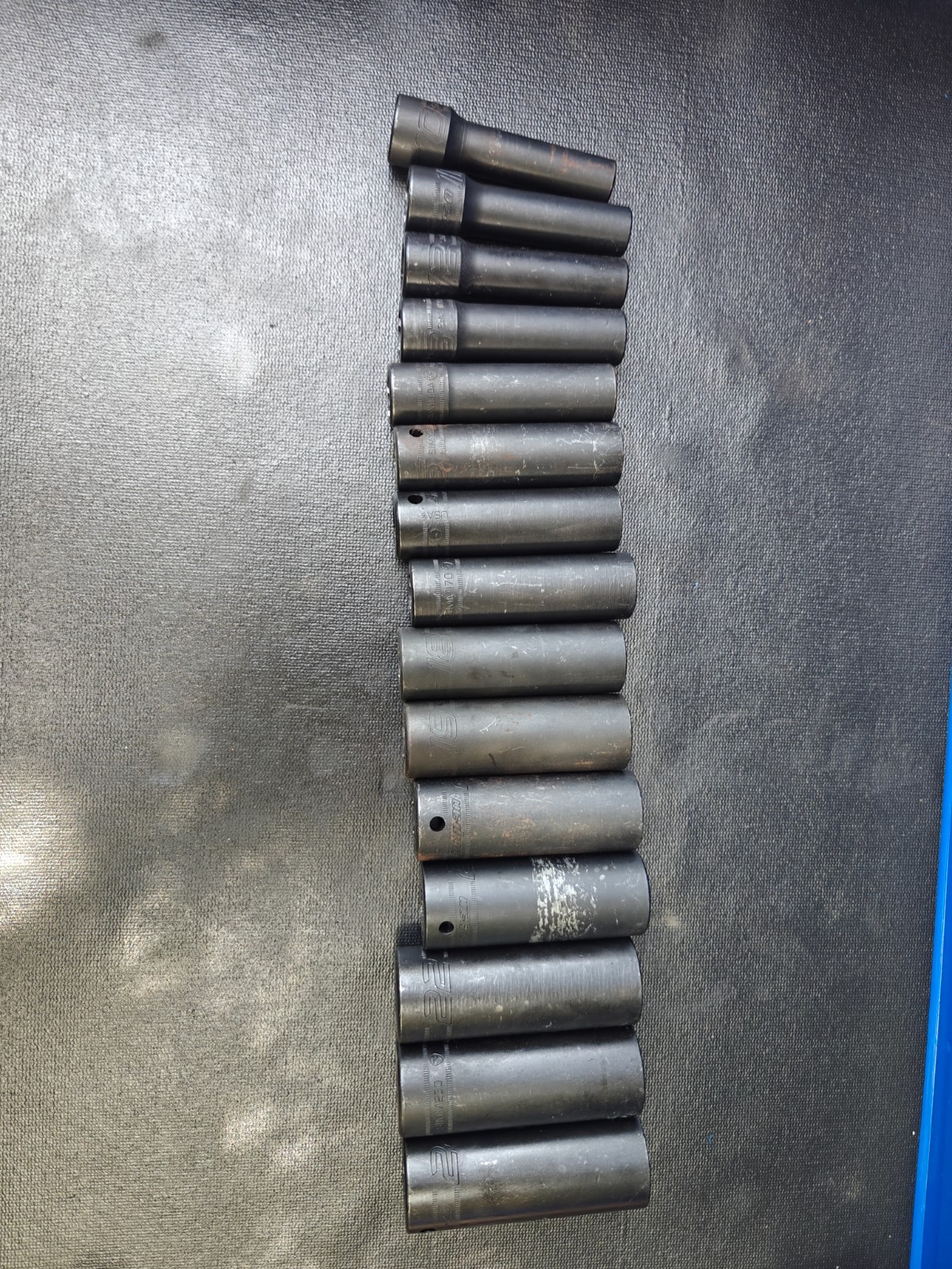 snap on 1/2 deep impact socket set metric