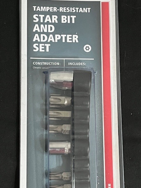 Jobsmart Tamper-Resistant Star Bit and Adapter Set 1/4 Drive