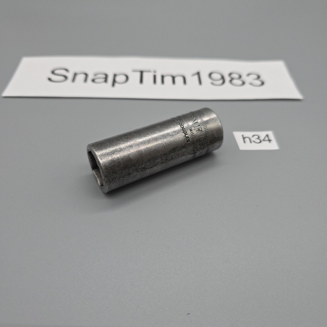 Snap-on Tools SIMFM17 3/8″ Drive 17mm 6 Point Deep Impact Socket Metric USA