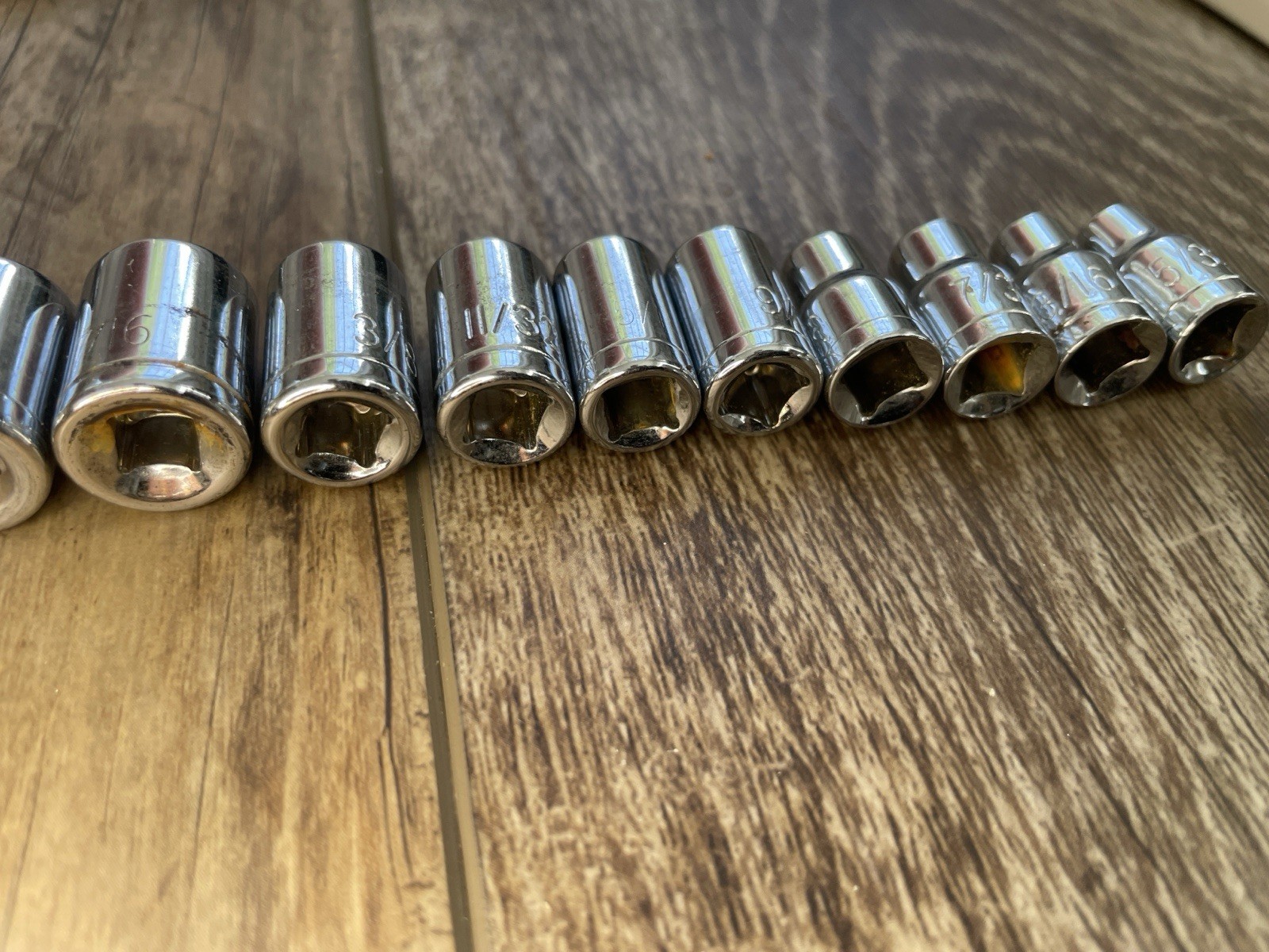 SAE Socket Set Lot 13pc 3/4”-5/32” w/ Extension & Stanley Adapter