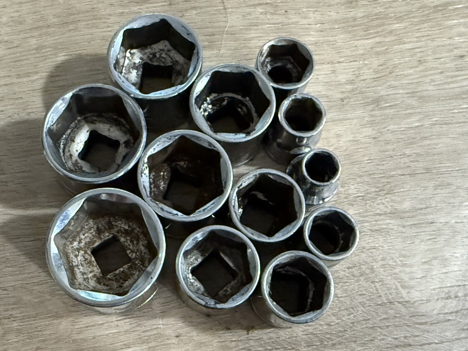 Blue Point Silver Eagle 3/8 Shallow See Socket Set Read Description